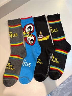 The Beatles Yellow Submarine Crew Socks - Multi-Color Pack